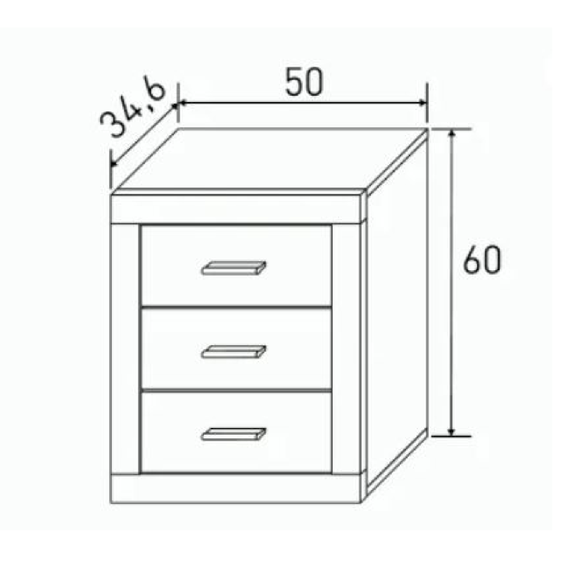Mesita de noche Lara en Liquidación - Muebles Liquidator