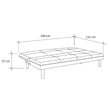 Sofá Cama Zoco Click Clack en Liquidación - Muebles Liquidator