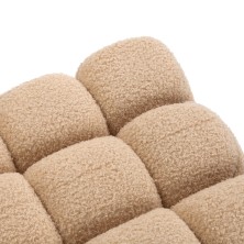 Puf cuadrado en borreguito Harnett