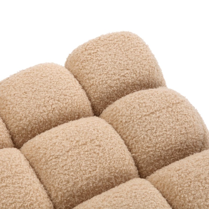 Puf cuadrado en borreguito Harnett