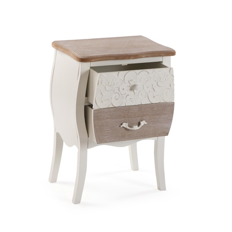 Mesita noche rustica