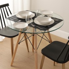 Mesa redonda cristal