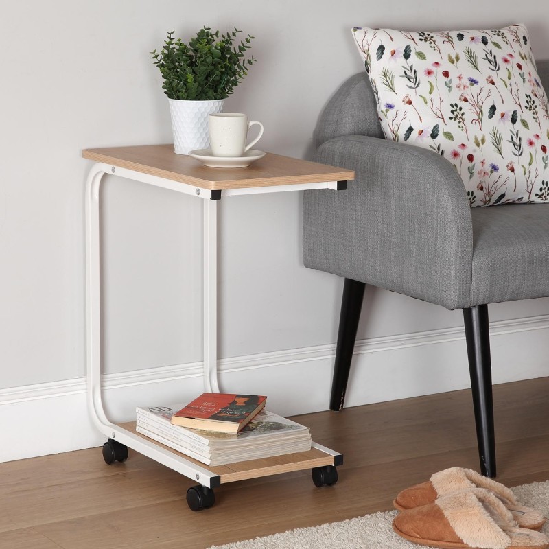 Mesa auxiliar con rueda