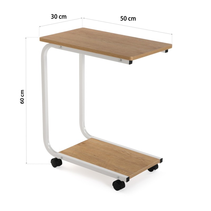 Mesa auxiliar con rueda