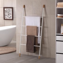 Escalera toallero bambú y metal