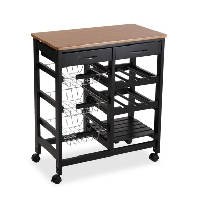 Carro c/ ruedas 3 cestas