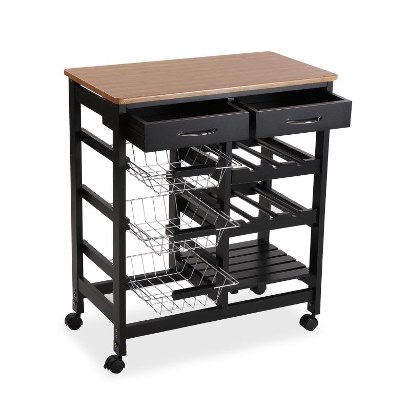 Carro c/ ruedas 3 cestas