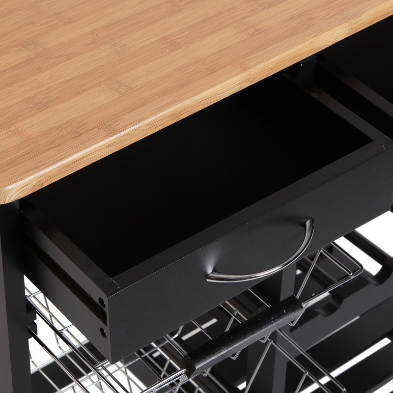 Carro c/ ruedas 3 cestas