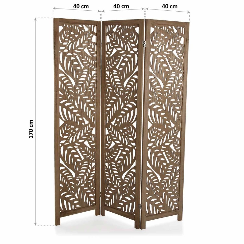Biombo madera Hojas