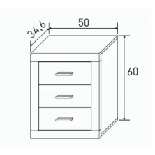 Mesita de noche Lara en Liquidación - Muebles Liquidator