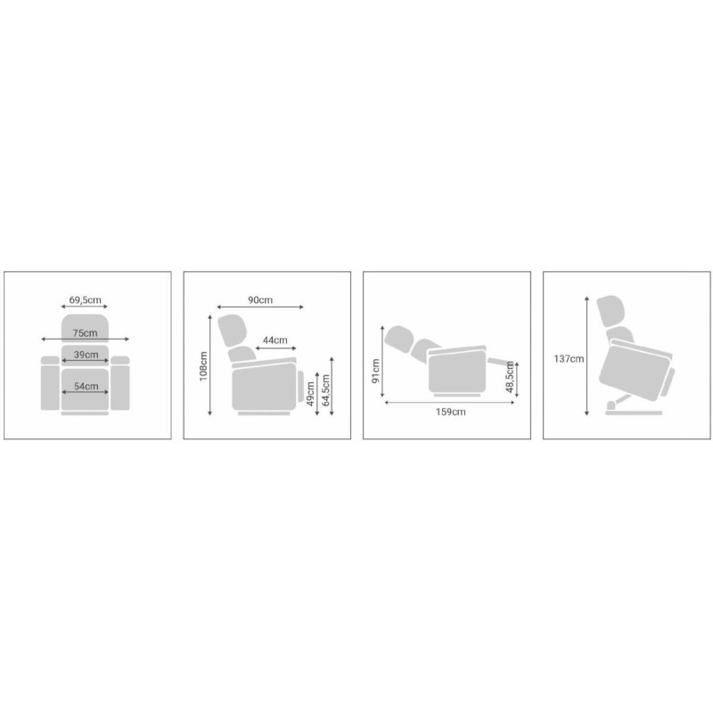 Butaca Relax Powerlift Toledo en Liquidación - Muebles Liquidator