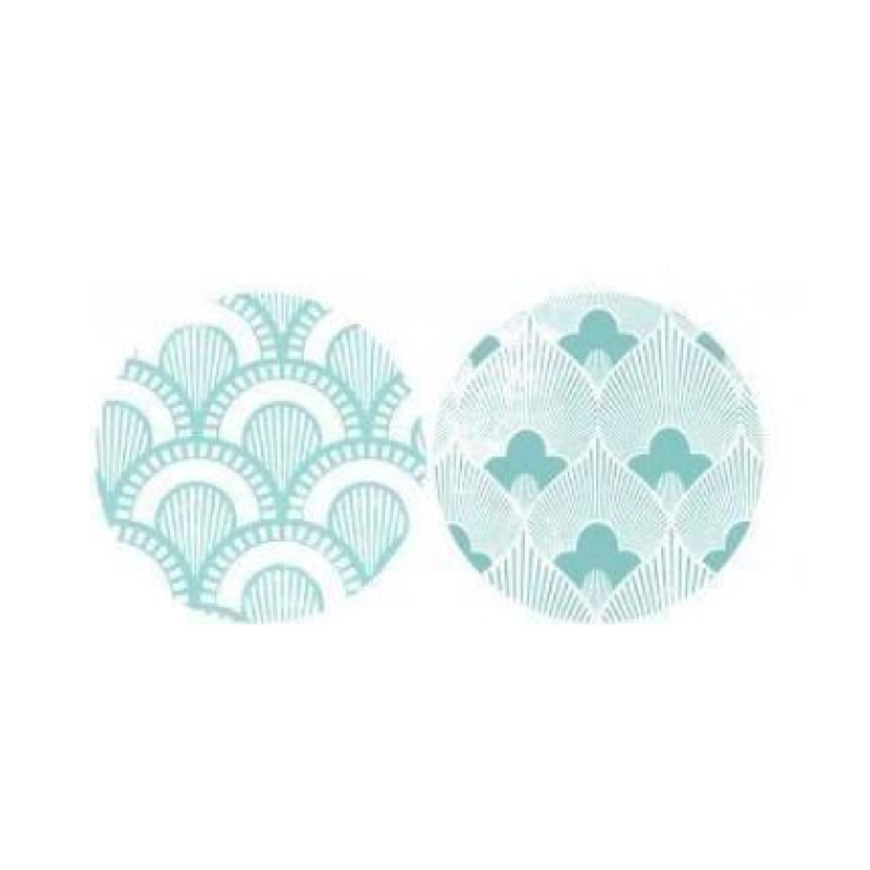 Set 2 mesas auxiliares rectangulares Art Deco