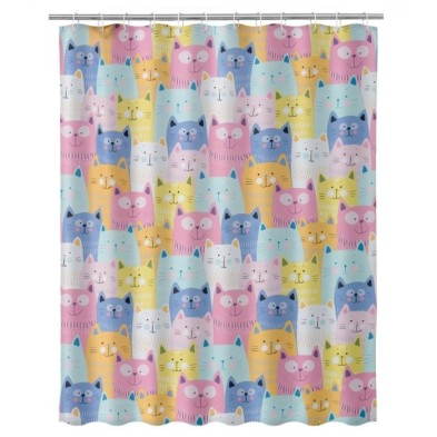 Cortina Baño Gatos en Liquidación - Muebles Liquidator
