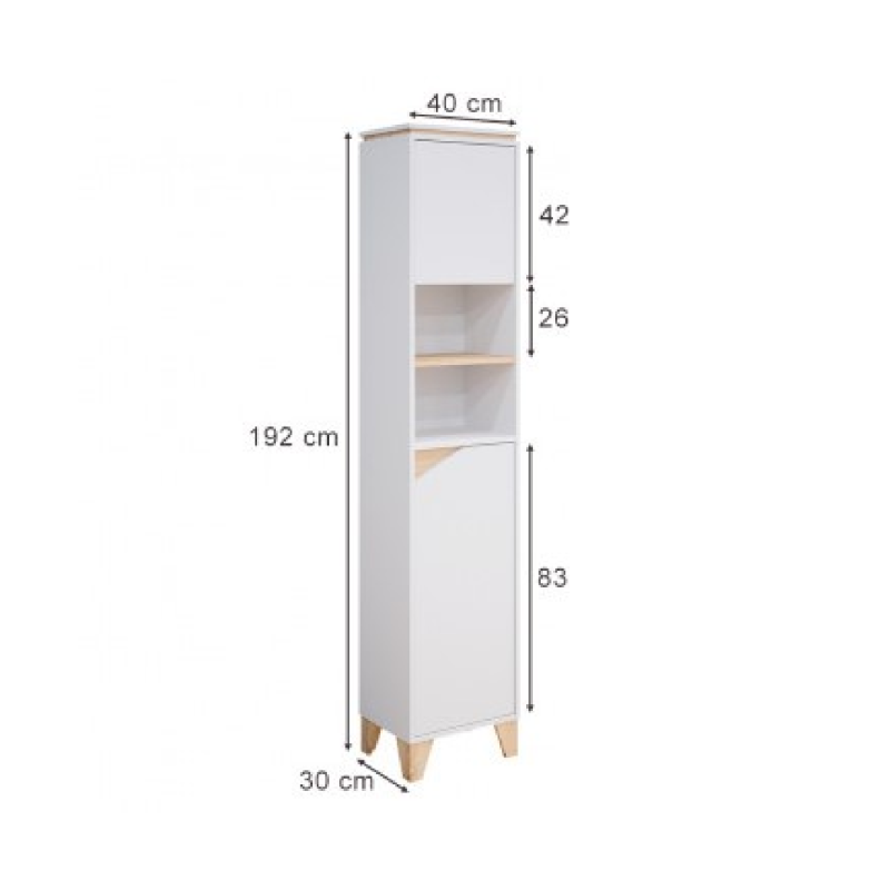 Columna 2 puertas Moder