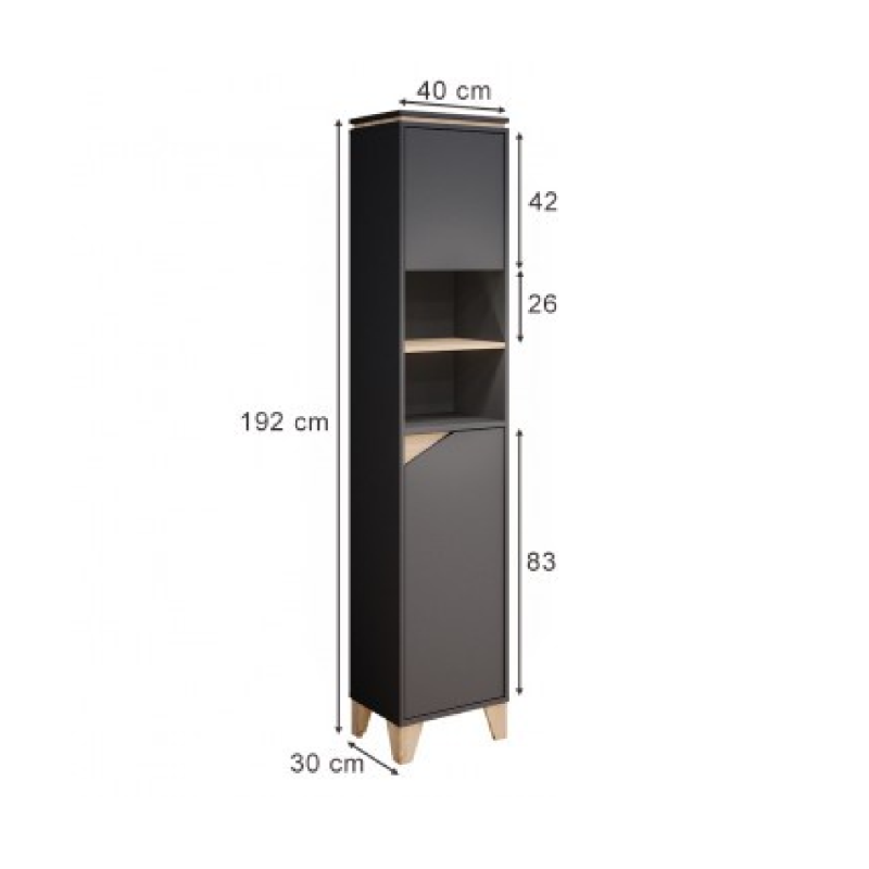 Columna 2 puertas Moder