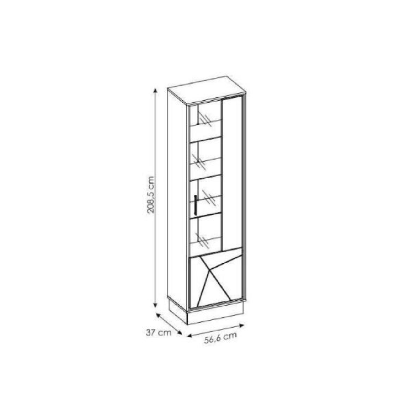 Vitrina 1 puerta Brolo en Liquidación - Muebles Liquidator