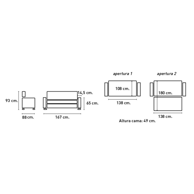 Sofá cama Izan 3 plazas