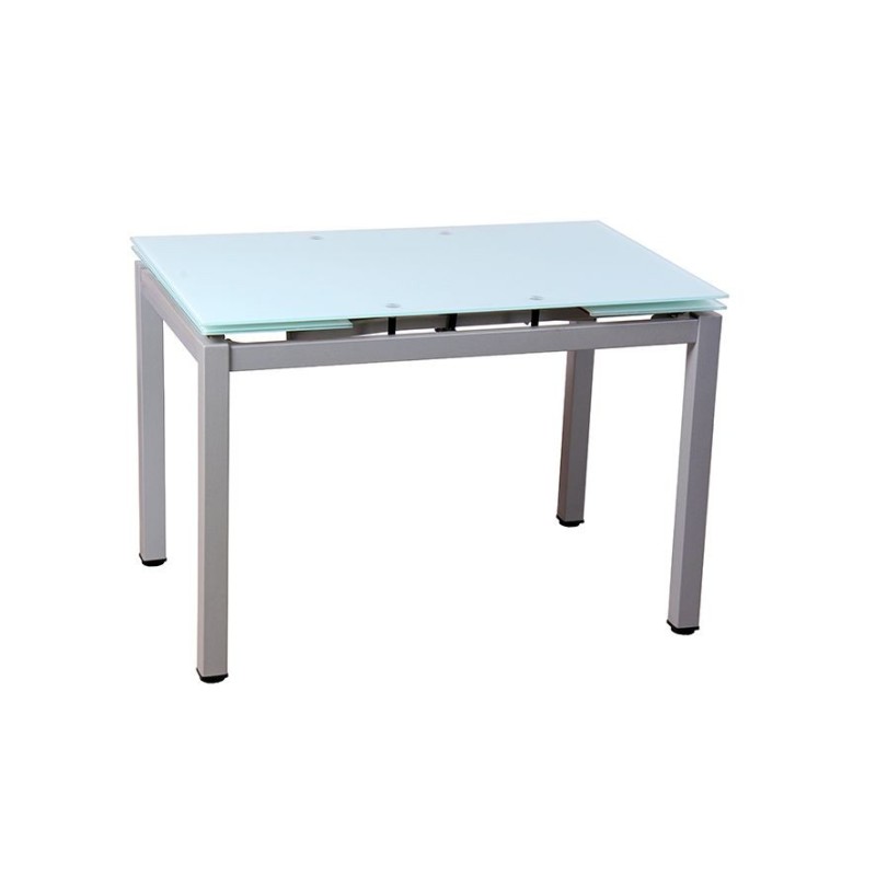 Mesa de cocina Modelo 70 extensible tapa de cristal