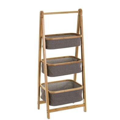 MUEBLE 3 CESTAS BAMBU/TELA