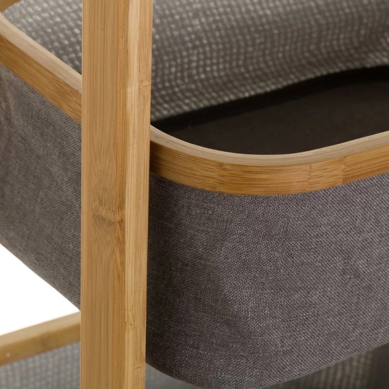 MUEBLE 3 CESTAS BAMBU/TELA