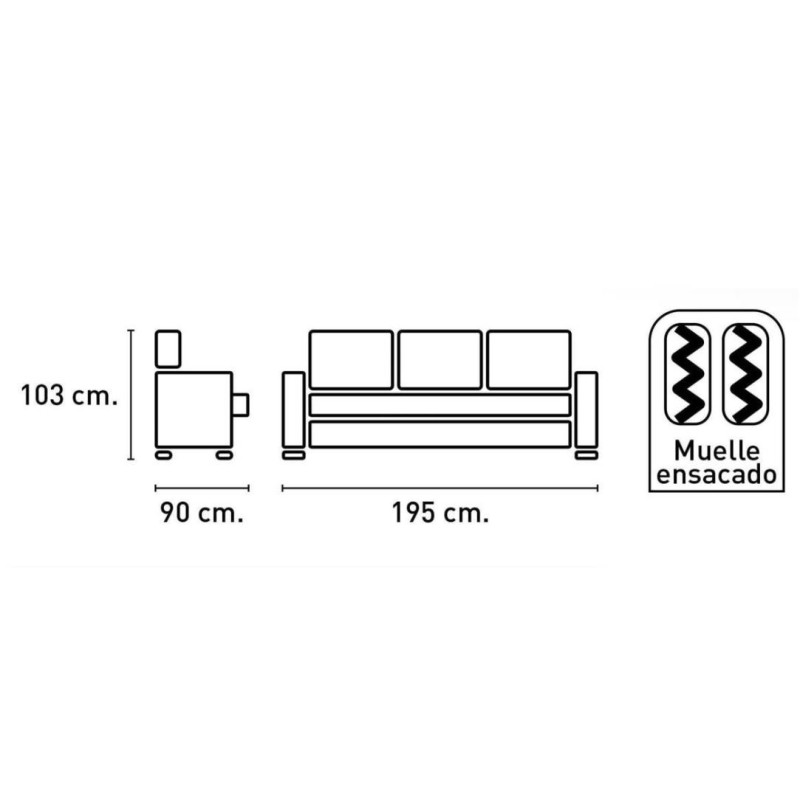 Sofa Duero 3 plazas