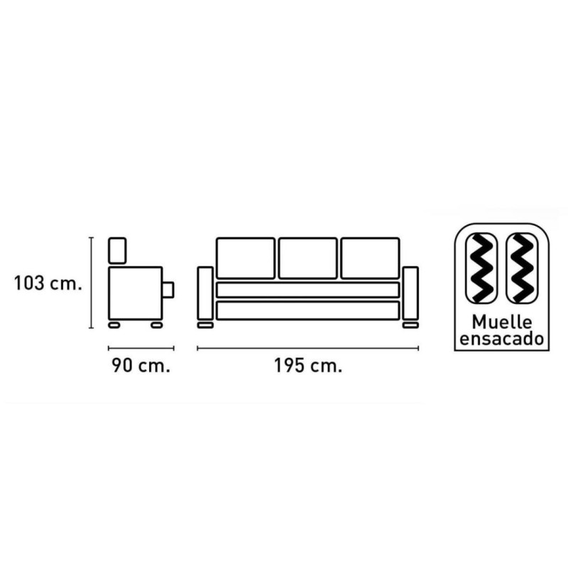 SOFA DUERO 3 PLAZAS