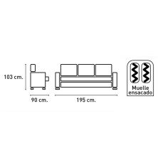 Sofa Duero 3 plazas