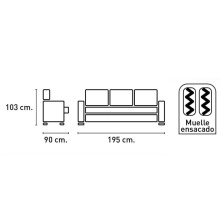 Sofa Duero 3 plazas