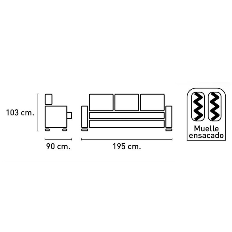 Sofa Duero 3 plazas