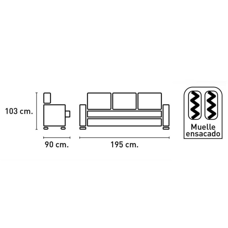 Sofa Duero 3 plazas