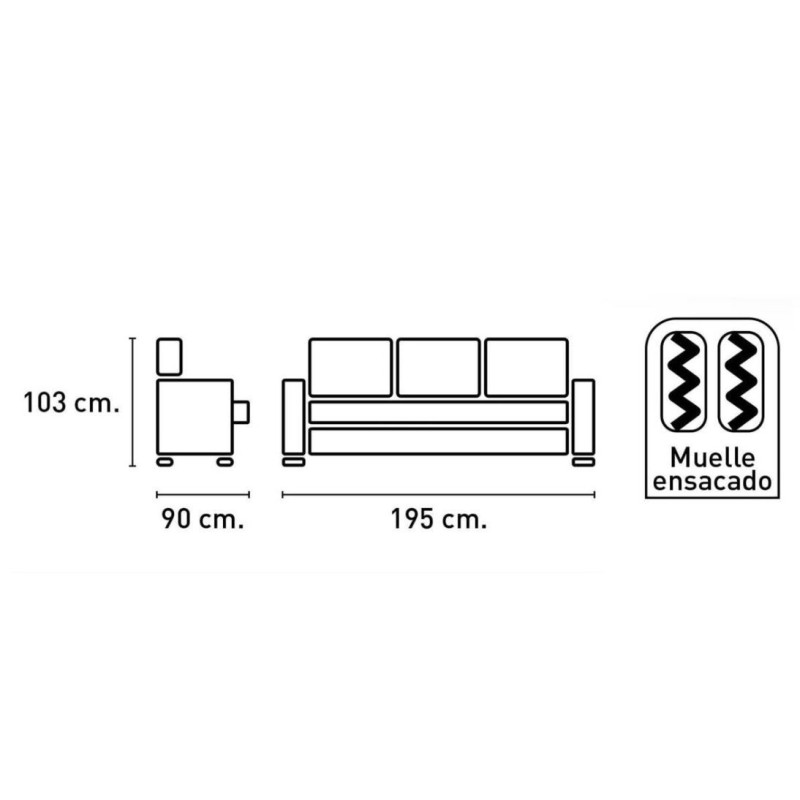 SOFA DUERO 3 PLAZAS