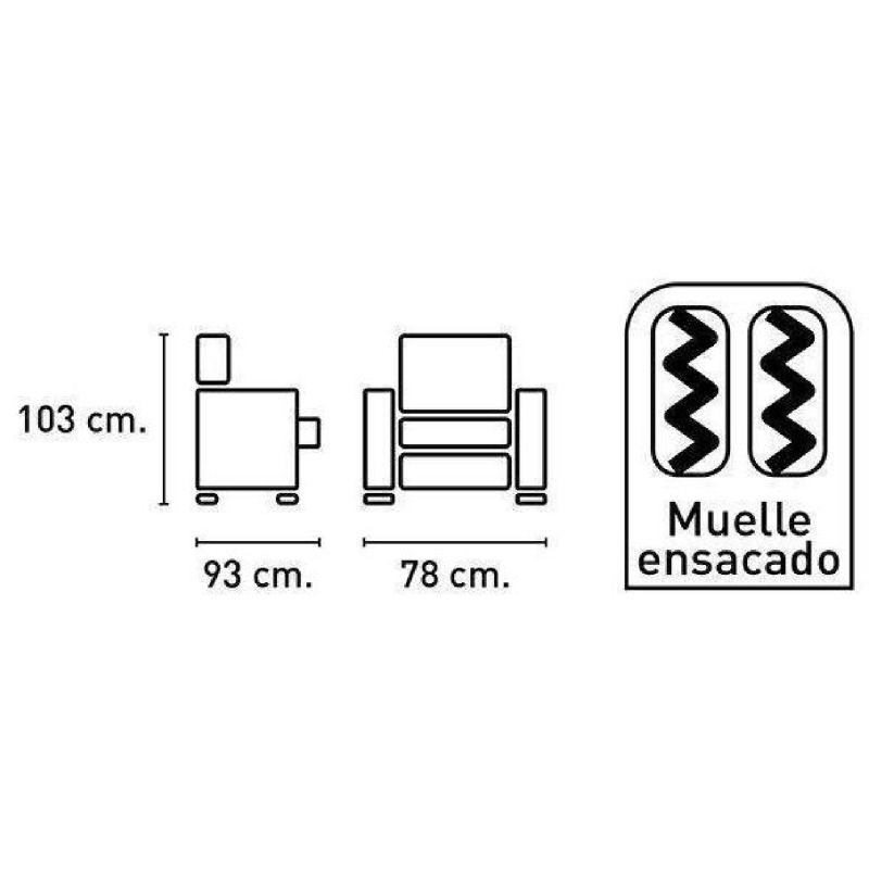 Butaca reclinable manual Cancún