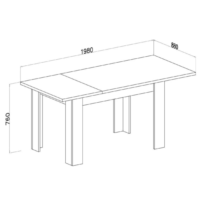 Mesa de comedor extensible Corfu