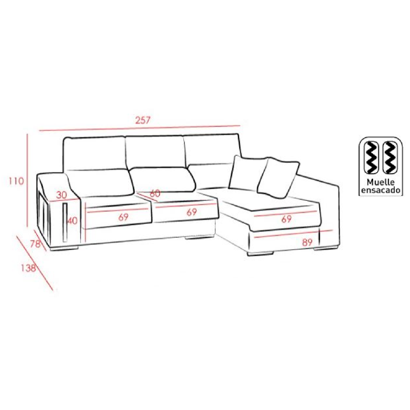 Chaiselongue izq. Río