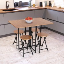 Juego de mesa plegable y 4 sillas