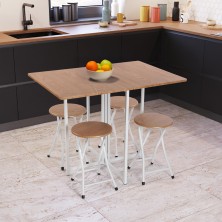 Juego de mesa plegable y 4 sillas