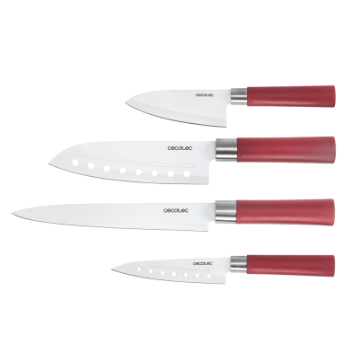 Set 4 cuchillos santoku con recubrimiento ceramico
