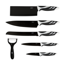 Set 6 cuchillos swiss negro