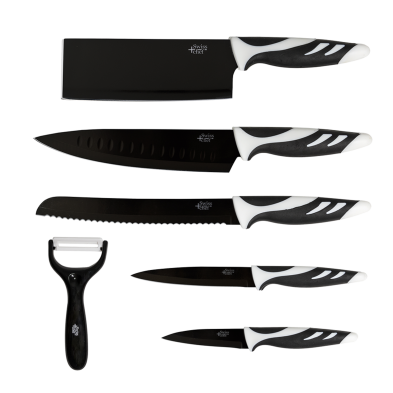 Set 6 cuchillos swiss negro