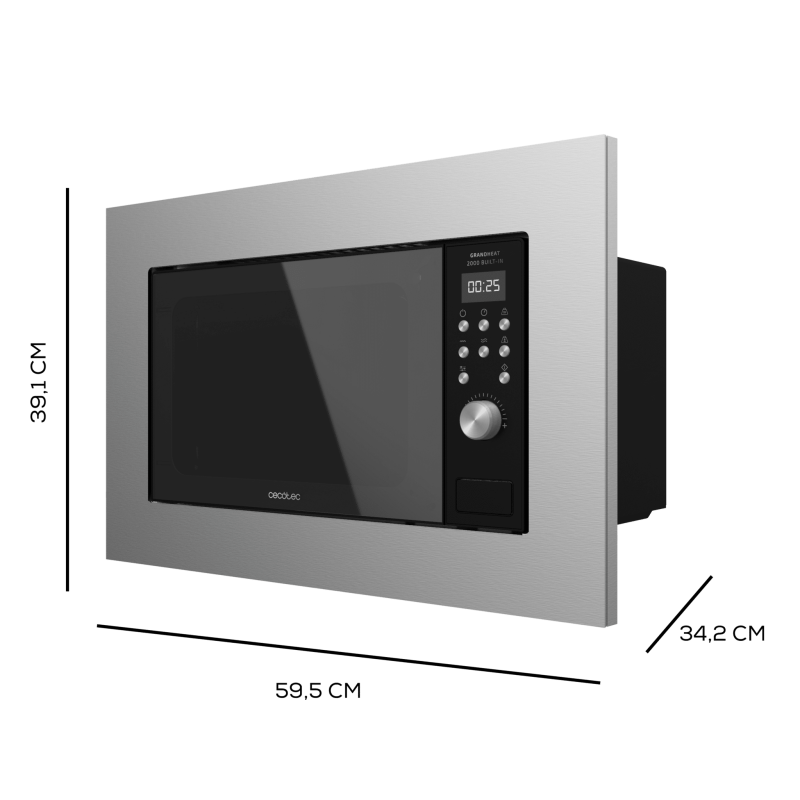 Microondas encastrable GrandHeat 2000 Built-In Steel Black