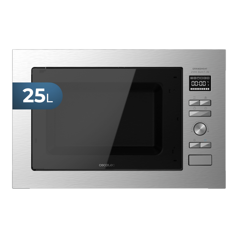 Microondas encastrable grandheat 2590 built-in steel black