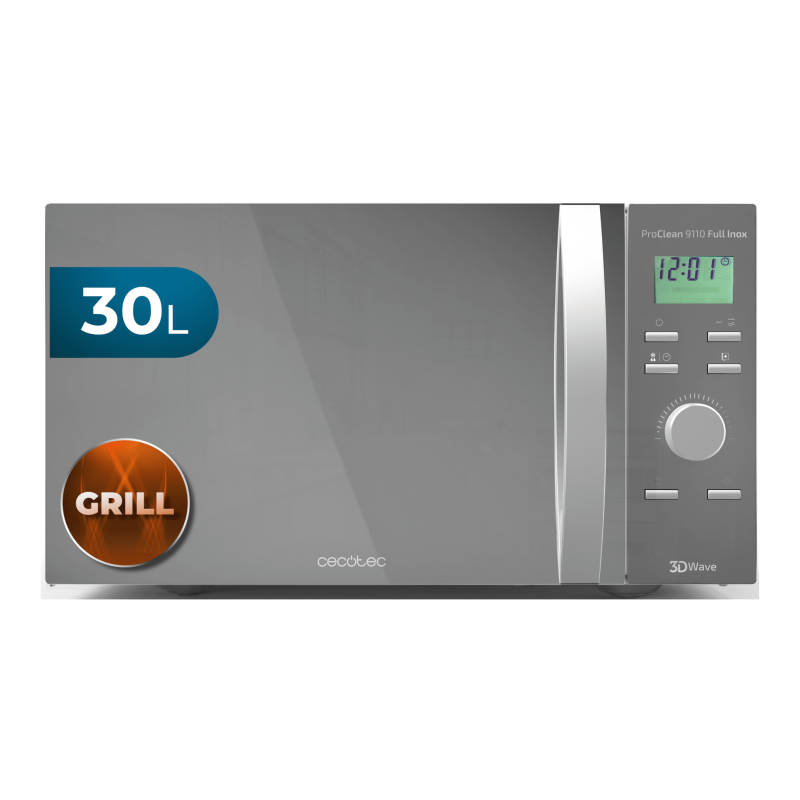 Microondas 30L Con Grill Proclean 9110 Full Inox