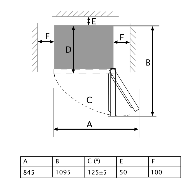 Bolero CoolMarket Combi 250 WD Grey Glass D