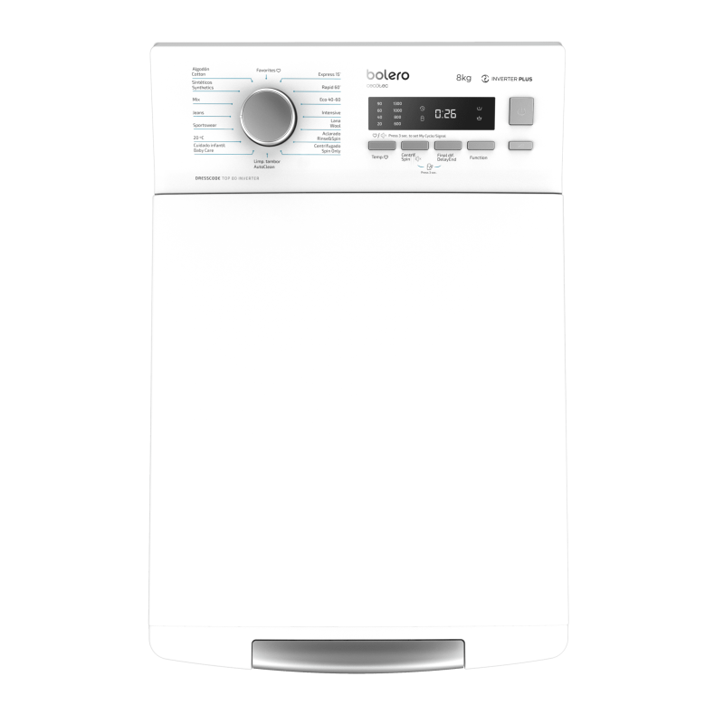 Lavadora carga superior Bolero DressCode Top 80 Inverter