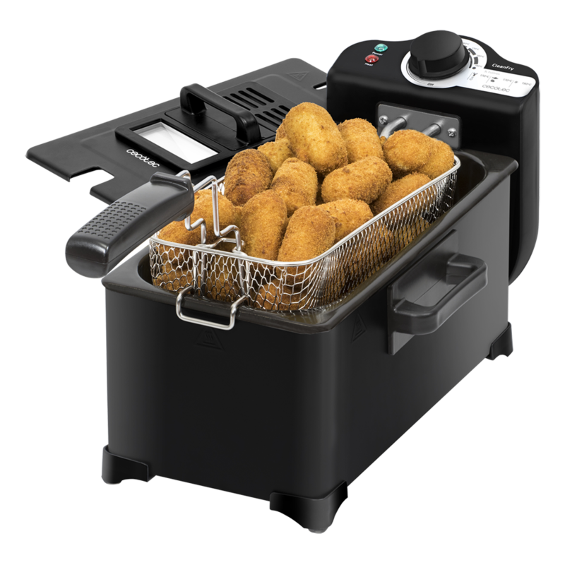 Freidora Con Aceite Cleanfry 3L Black