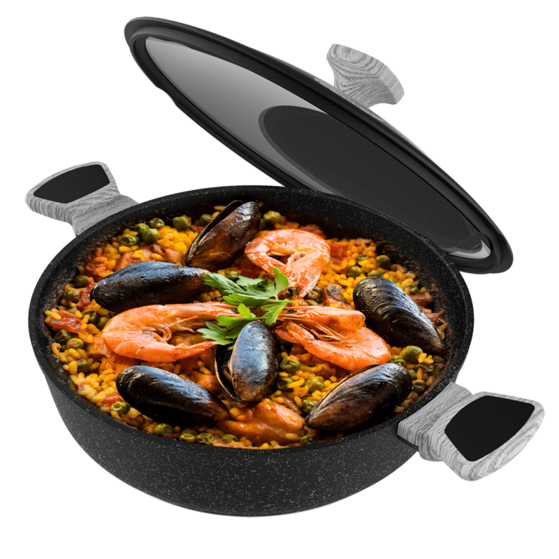 Olla baja Polka Exclusive 28 Low Pot Wood&Rock