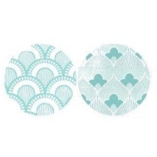 Set 2 mesas auxiliares redondas Art Deco