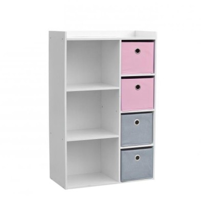 MUEBLE INFANTIL 7 HUECOS CON 4 CAJITAS