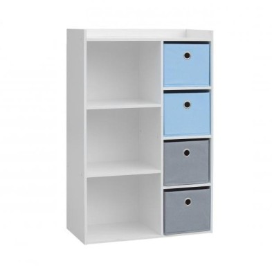 MUEBLE INFANTIL 7 HUECOS CON 4 CAJITAS