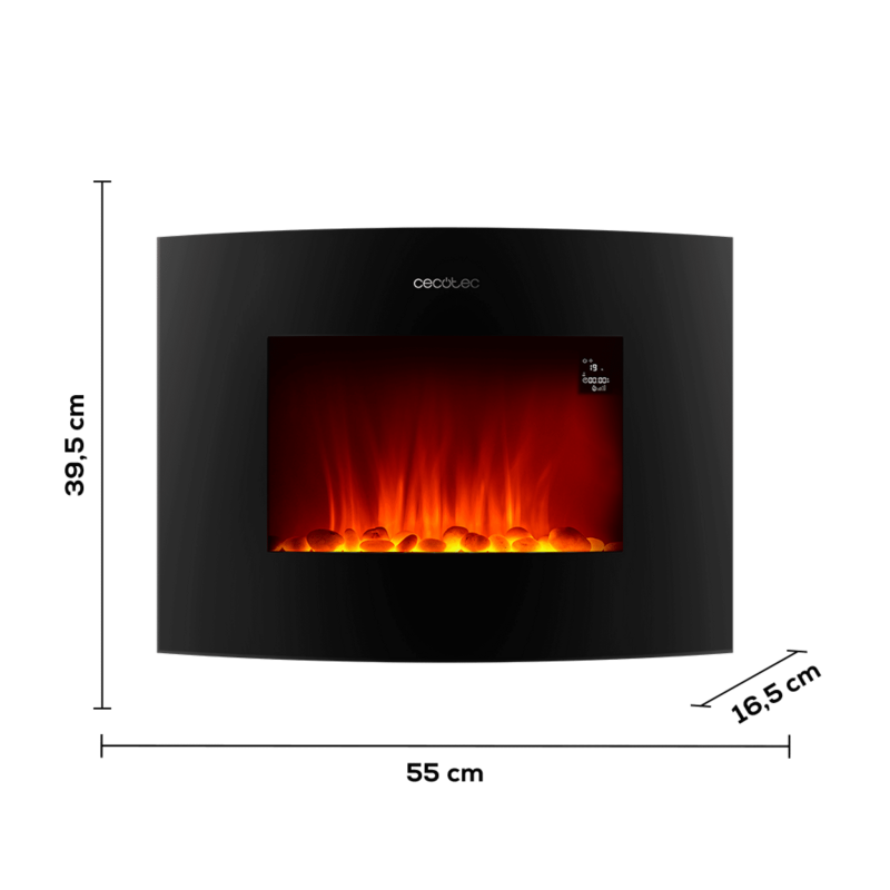 Chimenea eléctrica ReadyWarm 2250 Curved Flames Connected